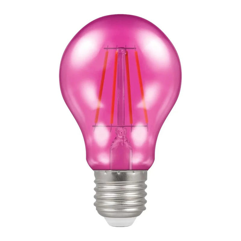 Crompton 4.5W ES E27 Pink LED Filament GLS Bulb 13728