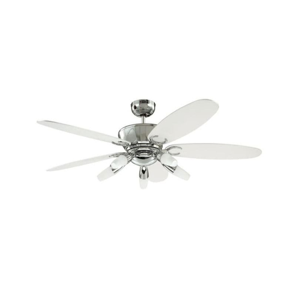 Westinghouse Arius 132cm Indoor Ceiling Fan Chrome Finish Reversible Blades (White/Black) Opal Frosted Glass 72559