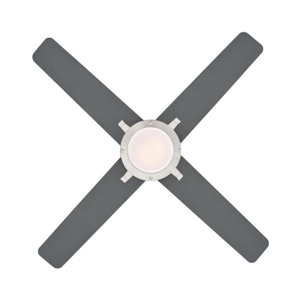 Westinghouse Oscar 122cm Indoor Ceiling Fan Brushed Nickel Finish Reversible Blades (Wengue/Graphite) Opal Frosted Glass 72211