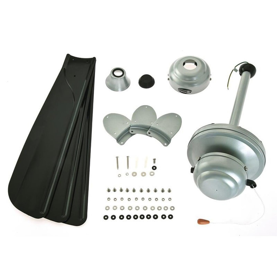 Westinghouse Mountain Gale 132cm Indoor/Outdoor Ceiling Fan Silver & Black ABS Blades 72422