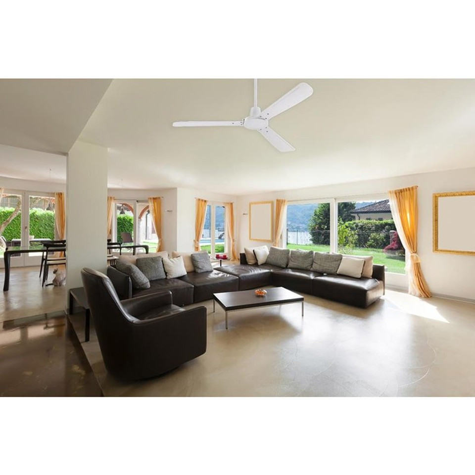 Urban Gale 132cm Indoor/Outdoor Ceiling Fan White Finish White ABS Blades 72021