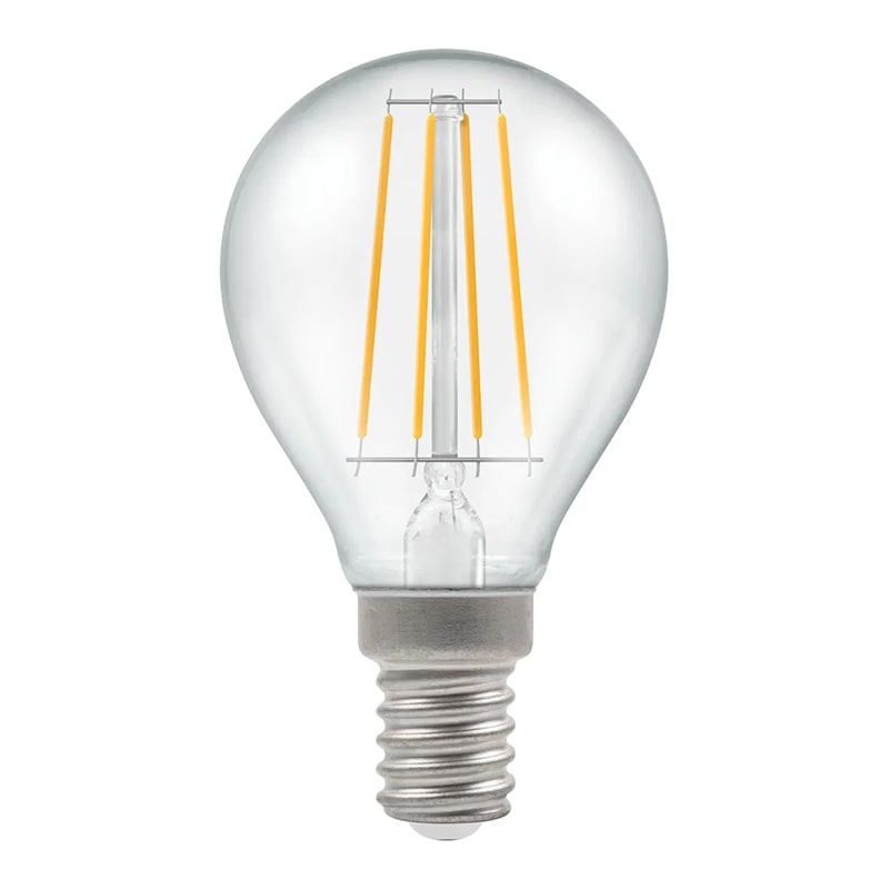 Crompton 5W (40w) 240v SES E14 2700k Filament LED Golfball Light Bulb 7246