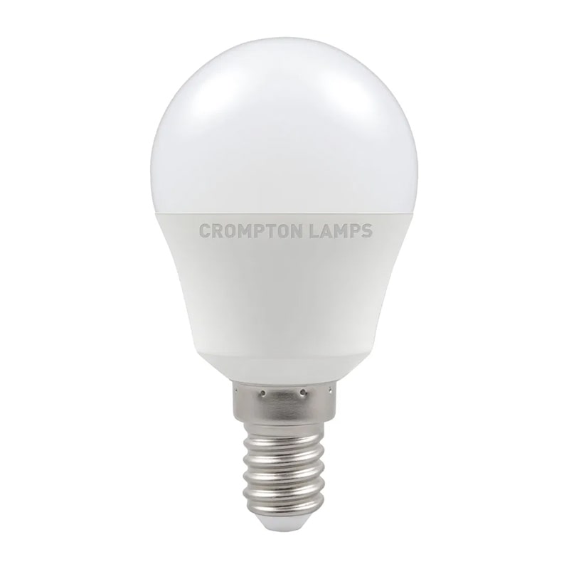 Crompton 5.5W (40w) 240v SES E14 4000k LED Golfball Thermal Plastic Light Bulb