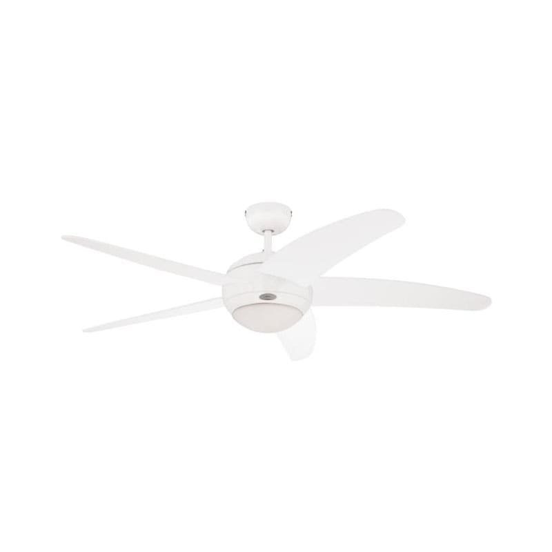 Westinghouse Bendan 132cm Indoor Ceiling Fan White Finish White Blades Opal Frosted Glass 72140