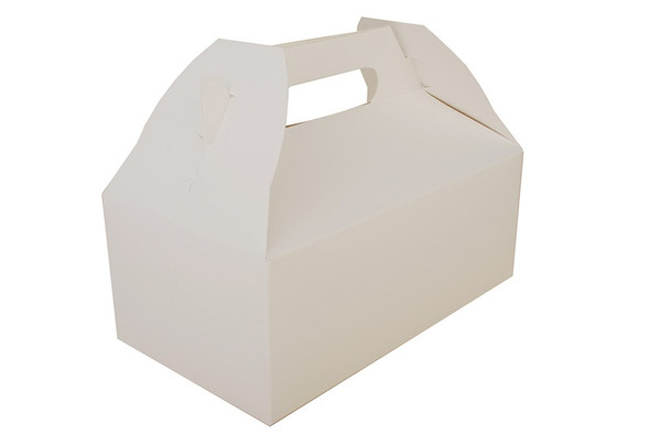 CATERING BOX - BARN - WHITE - W/ HANDLE - 8.87 X 5 X 3.5