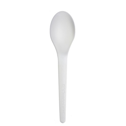 TEASPOON - PLA - WHITE - UNWRAPPED / 1000