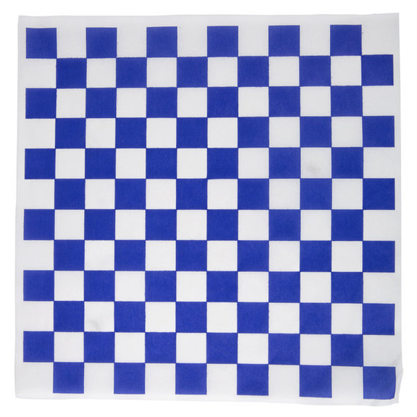 SANDWICH WRAP - BLUE CHECKERED - 12 X 12 /5000