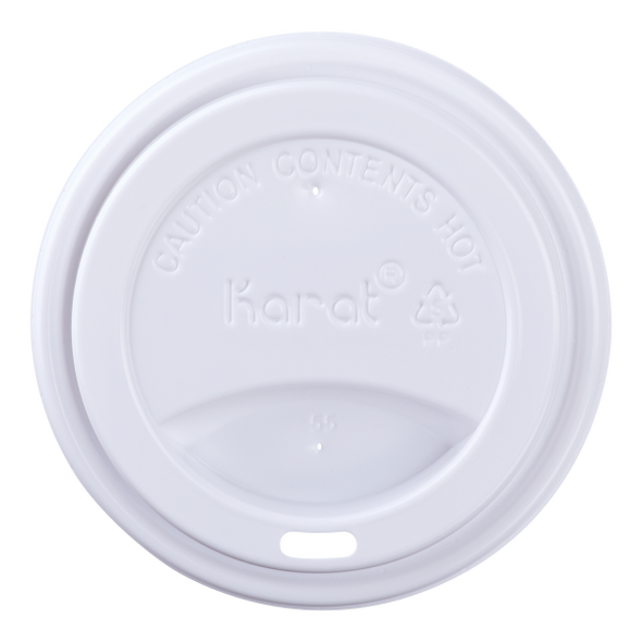 HOT CUP LID - WHITE - SIPPER DOME - 8OZ / 1000
