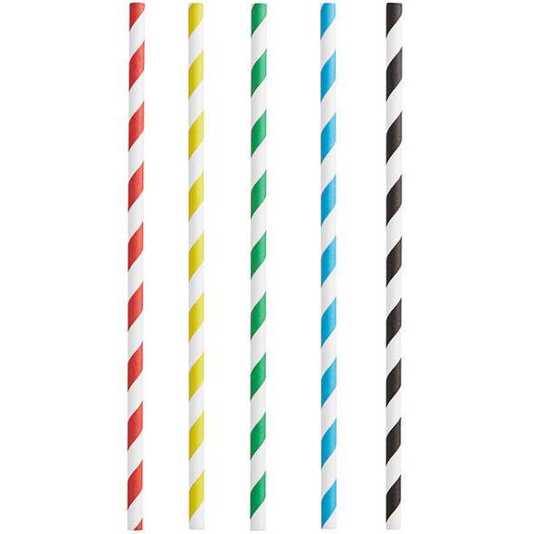 STRAW - 7.75'' - PAPER - ASSTD - UNWRAPPED / 4800
