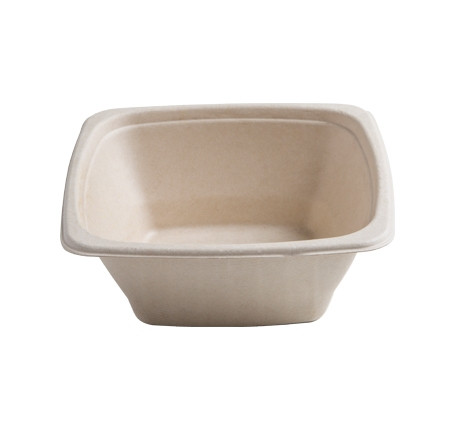 SQUARE CONTAINER - BAGASSE - NATURAL - 24OZ / 300