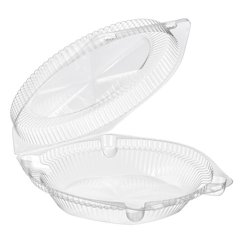 HINGED CONTAINER - CLEAR - PIE - 9" / 200
