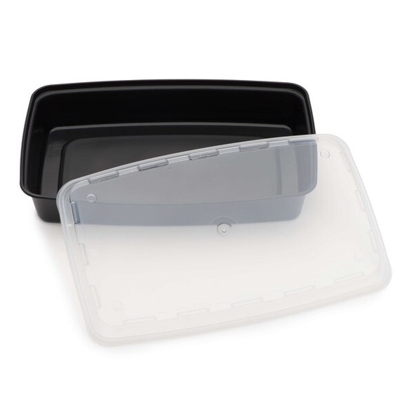 RECTANGULAR CONTAINER - COMBO - BLACK - 48OZ / 100