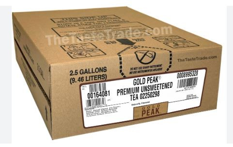 SYRUP - PREMIUM - UNSWEET TEA - BLK - 2.5 GAL / 1