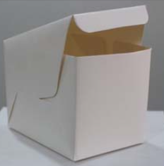 BAKERY BOX - WHITE/KRAFT - 4.5 X 4.5 X 3 / 200