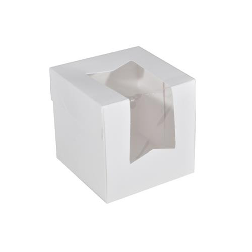 BAKERY BOX - WHITE - WINDOW - 4.5 X 4.5 X 4.5 / 200