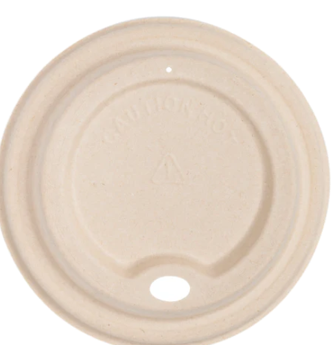 HOT CUP LID - BAGASSE - SIPPER -DOME  10-24OZ / 500