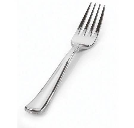 FORK - PLASTIC - HVY WT - SILVER - 7.5" / 600