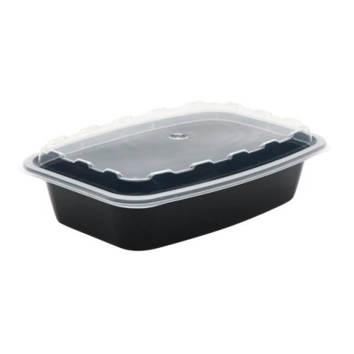 RECTANGULAR CONTAINER - COMBO - BLACK - 28OZ / 150