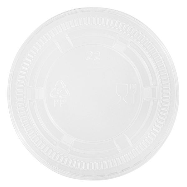PORTION CUP LID - 3.25-5.5OZ - PET / 2500