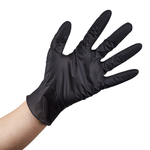 GLOVES - NITRILE - BLACK - MEDIUM - P/F /1000