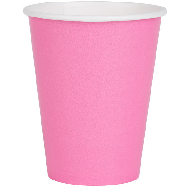HOT CUP - PAPER - CANDY PINK - 9OZ / 24