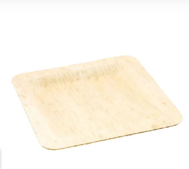 PLATE - NATURAL BAMBOO - MED RND - 6" x 6" x 1/2" / 100