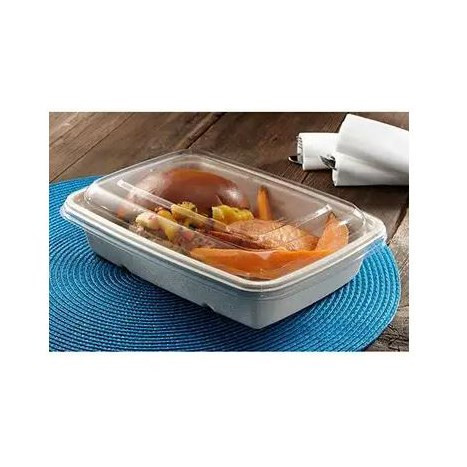 FOOD CONTAINER LID - CLEAR - DOME - FOR 6X9 PULP CONTAINER / 300