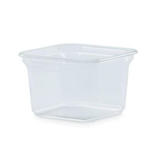 16 Oz 4.5" x 4.5" x 3" Clear PET Square Deli Container