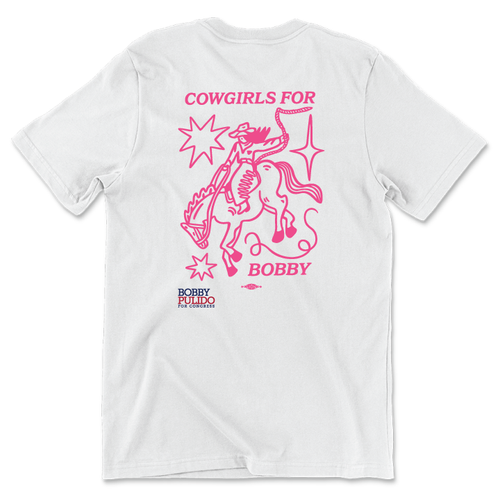 Cowgirls For Bobby - Rodeo (Unisex White Tee)
