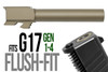 Combat Armory barrel Fits Glock 17 9mm Flush Fit Barrel in Dark Earth
