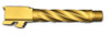 Combat Armory Barrel Fits Ruger RXM 9mm Match Chunky Spiral Fluted Barrel Threaded in Gold