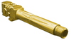 Combat Armory Barrel Fits Glock 19 9mm Match Titan 6 Series Threaded Barrel In Gold