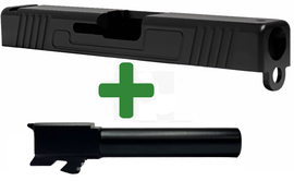 Flash Sale Combat Armory Slide Fits Glock  19 Gen3 Rounded Edges Black Nitride & Combat Armory Barrel Fits G19