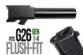 Combat Armory barrel Fits Glock 26 9mm Flush Fit Barrel