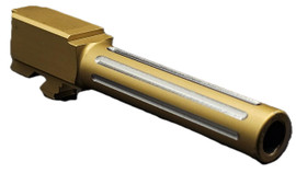Combat Armory Barrel Fits Glock 19 9mm Match Straight Fluted Barrel 2 Tone in Gold