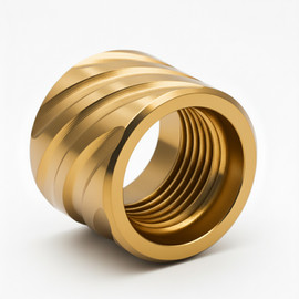 Combat Armory Thread Protector 1/2 x 28 (9mm & .357SIG Barrel) Thick Spiral in Gold