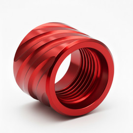 Combat Armory Thread Protector 1/2 x 28 (9mm & .357SIG Barrel)Thick Spiral in Red