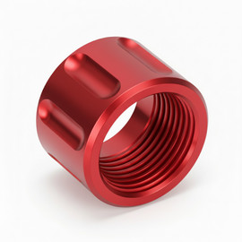 Combat Armory Thread Protector 1/2 x 28 (9mm & .357SIG Barrel) Straight Fluted in Red