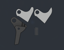 FRTv2 Flat Face Trigger Kit - 2 Stainless Steel Trips Fits Glock