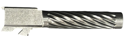 Combat Armory Barrel Fits Glock 19 9mm Match Thin Spiral Fluted Barrel Naked Stainless Steel