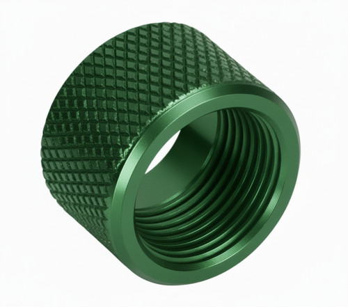 Combat Armory Thread Protector 1/2 x 28 (9mm & .357SIG Barrel) Knurled in Radio Active Green