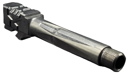 Combat Armory Barrel Fits Glock 19 9mm Match Titan 6 Series Threaded Barrel In Naked Stainless Steel