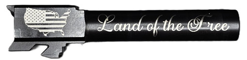 Land of The Free Logo Combat Armory barrel Fits Glock 19 9mm Match Grade Barrel