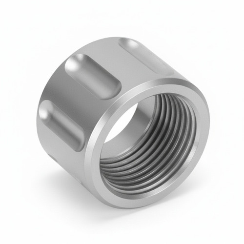 Combat Armory Thread Protector 1/2 x 28 (9mm & .357SIG Barrel) Straight Fluted in Naked Combat Armory Thread Protector 1/2 x 28 (9mm & .357SIG Barrel) Straight Fluted in Naked