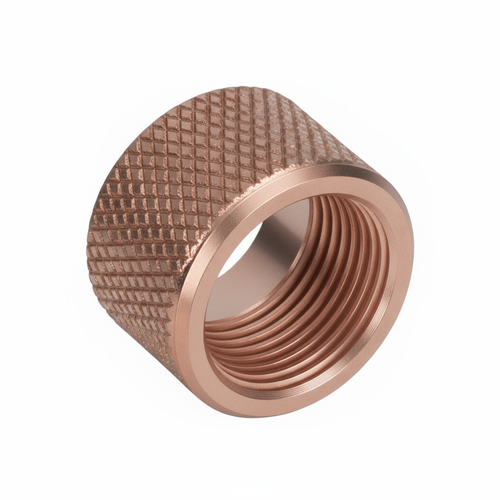Combat Armory Thread Protector 1/2 x 28 (9mm & .357SIG) Knurled in Rose Gold