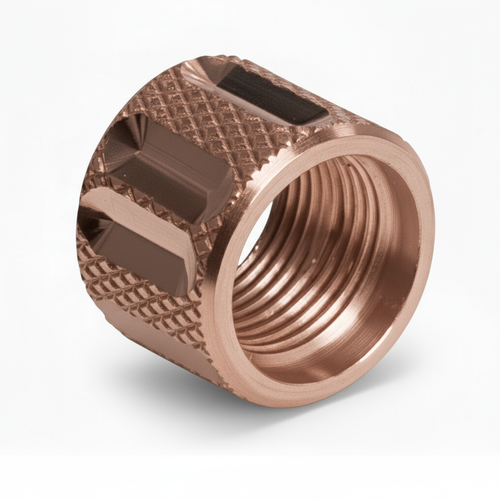 Combat Armory Thread Protector 1/2 x 28 (9mm & .357SIG Barrel) Knurled Straight Fluted in Rose Gold