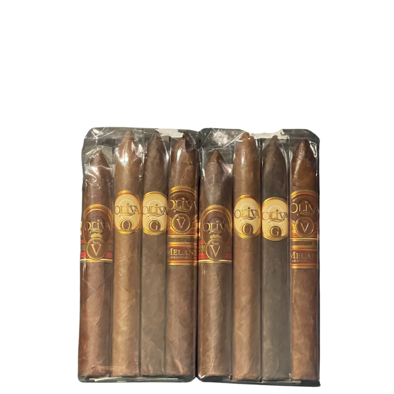 Oliva 8 Top-Rated  Toro's. You get 2 each of the following: Oliva Serie V Melanio Torpedo, Oliva Serie V Torpedo, Oliva  Serie G Maduro Torpedo, and Oliva Serie O Torpedo. The average raring of this cigarsamplers.com deal is 94. Great price and FREE shipping. BOOM!!!