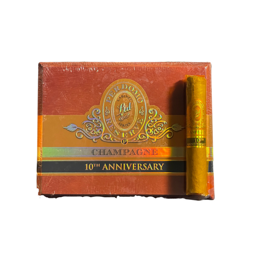 Perdomo Reserve 10th Anniversary Champagne Robusto ( 5 X 54 ) Box of 25 @cigarsamplers.com with FREE Shipping!