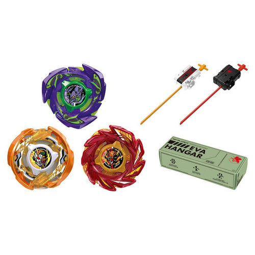 [Pre-Order of AUG | Closing Time – MARCH 30 | Expected Arrival – SEPT 1] [Airmail ONLY] [Loose][No Packing Box][With QR Code] Takara Tomy Beyblade X Limited Edition CX-00 Evangelion Deck Set