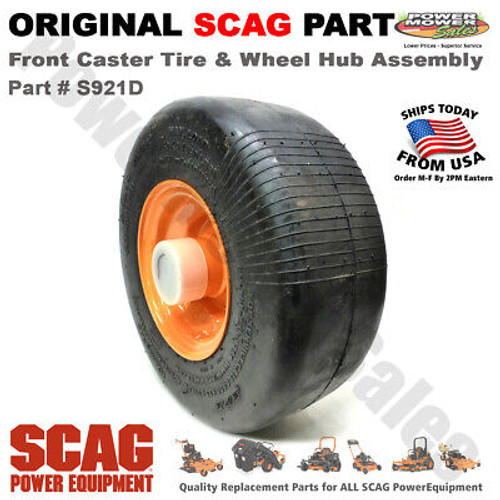 Scag S921D 11" DIAMETER X 4.0" WIDE FLAT-FREE FRONT CASTER TI